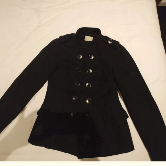 Review Jackets & Blazers - Ladies Review size 10 half length black trench coat.
